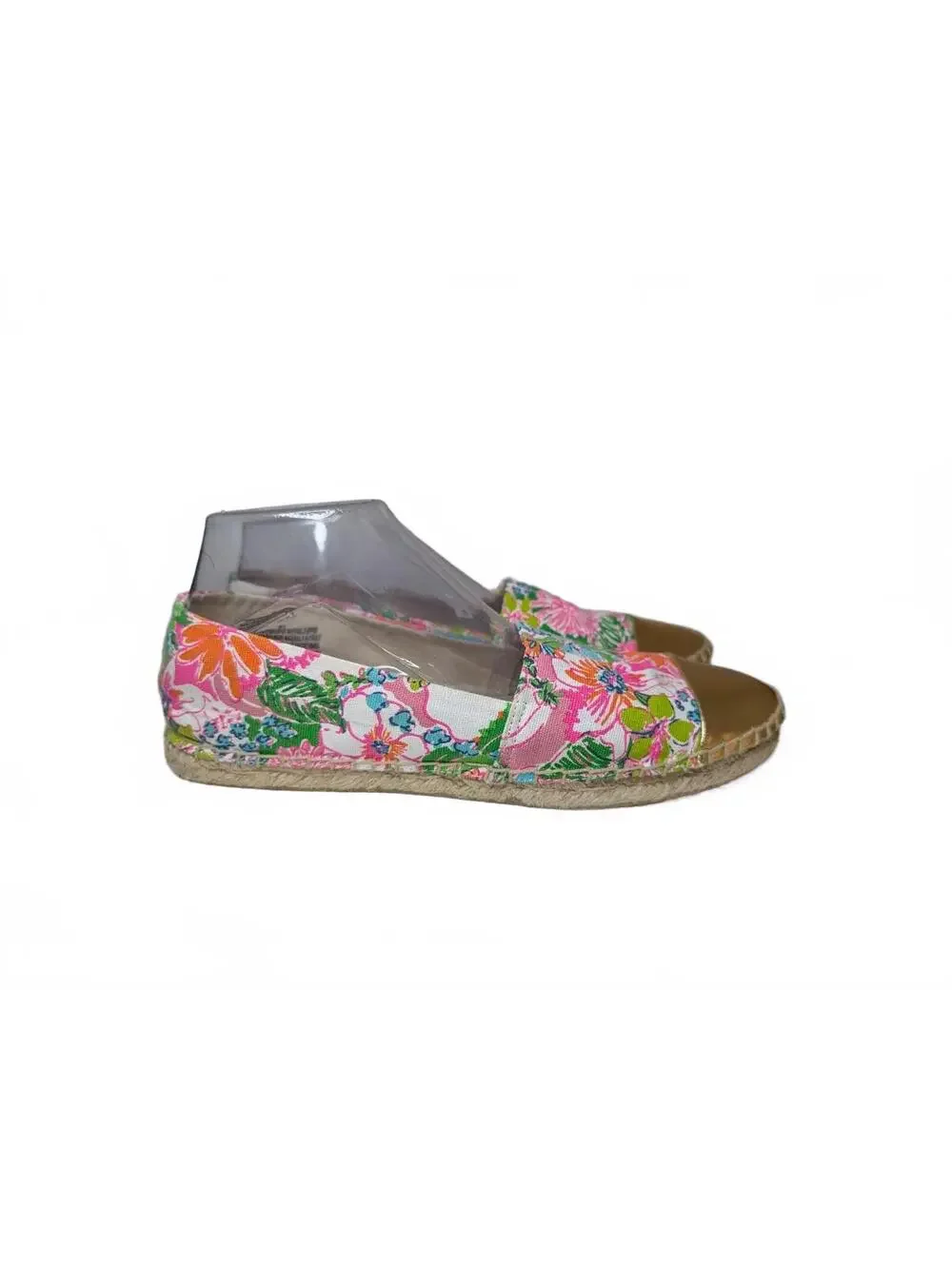 Lilly Pulitzer+Target Floral Print Espadrille w/ Metallic Gold Toes Size 9.5